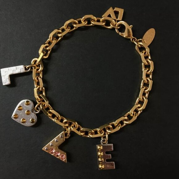 LV Louis Vuitton LOVE bracelet gold silver studs - Picture 1 of 5